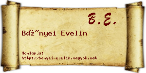 Bényei Evelin névjegykártya